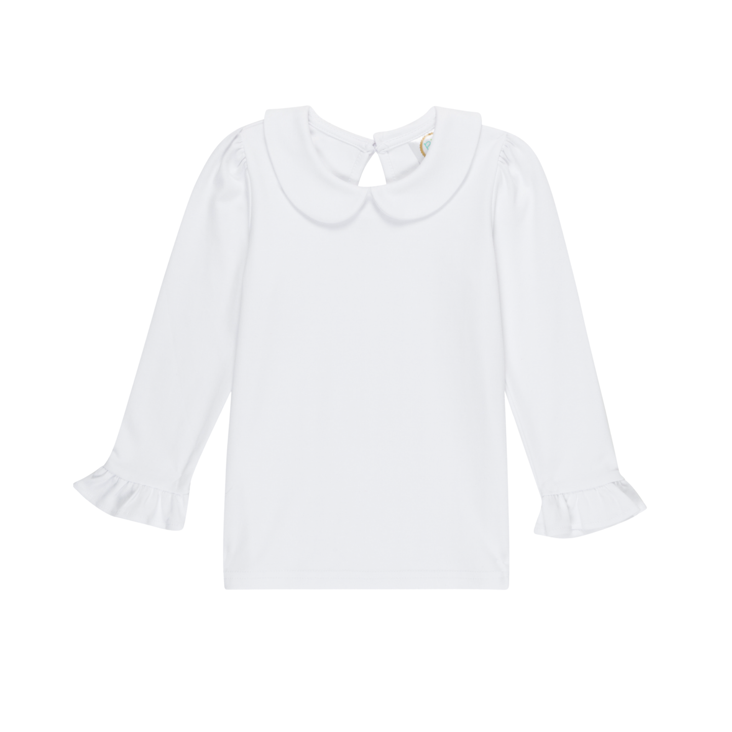 Long Sleeve Peter Pan Shirt w/ Ruffled Sleeve