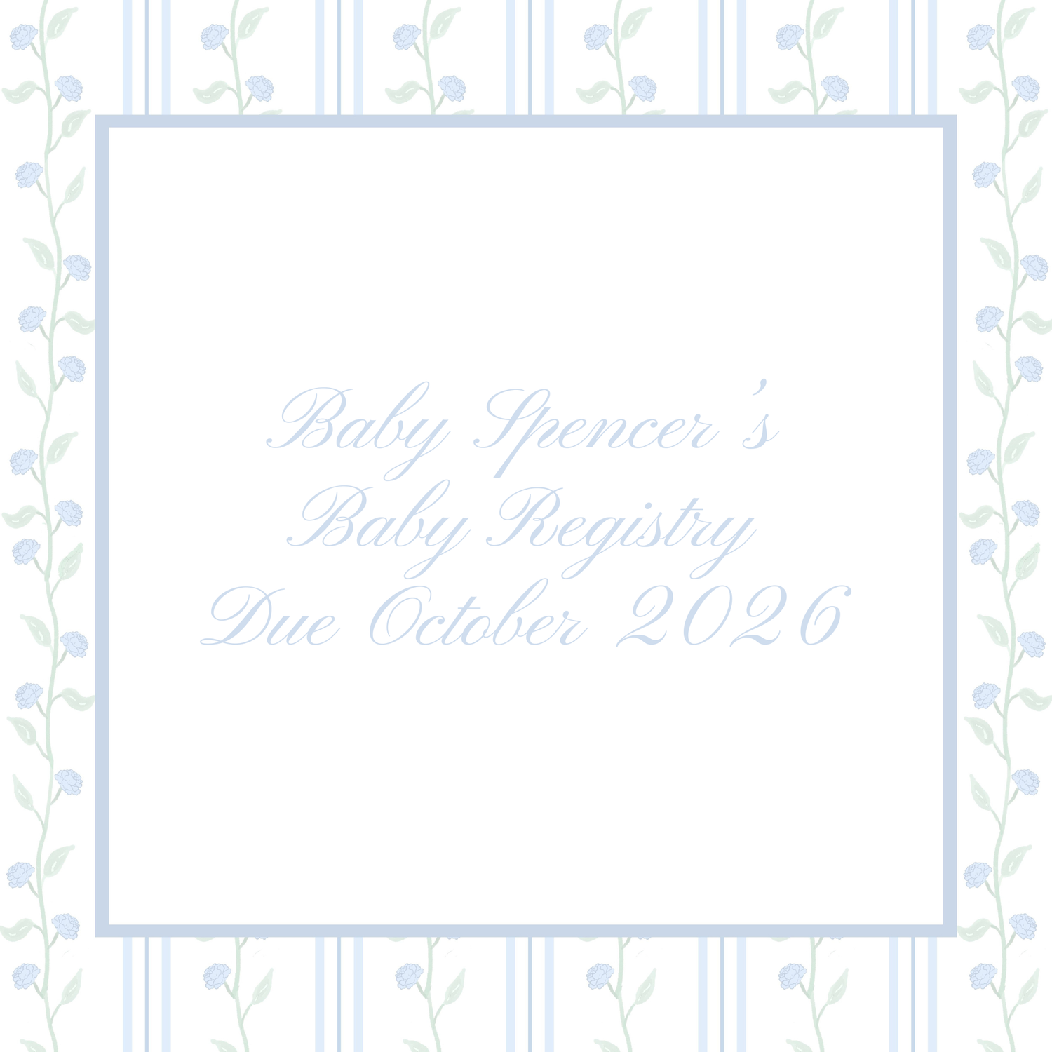 Baby Spencer's Baby Registry