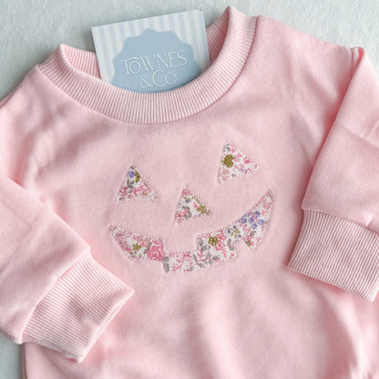 Pumpkin Face Sweatshirt Bubble