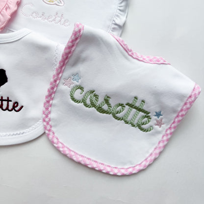 Bib w/ Gingham Trim