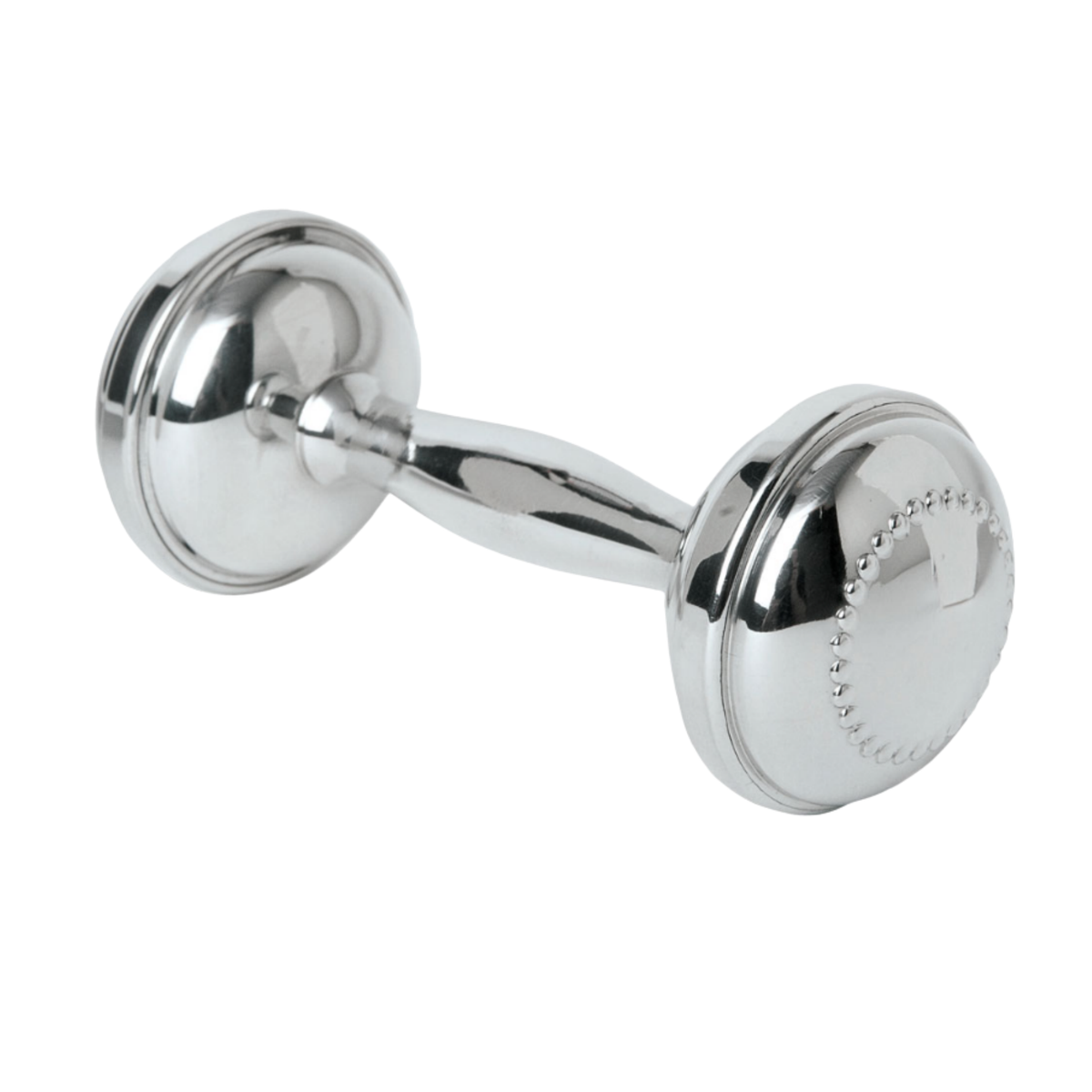 Heirloom Beaded Dumbbell Baby Rattle