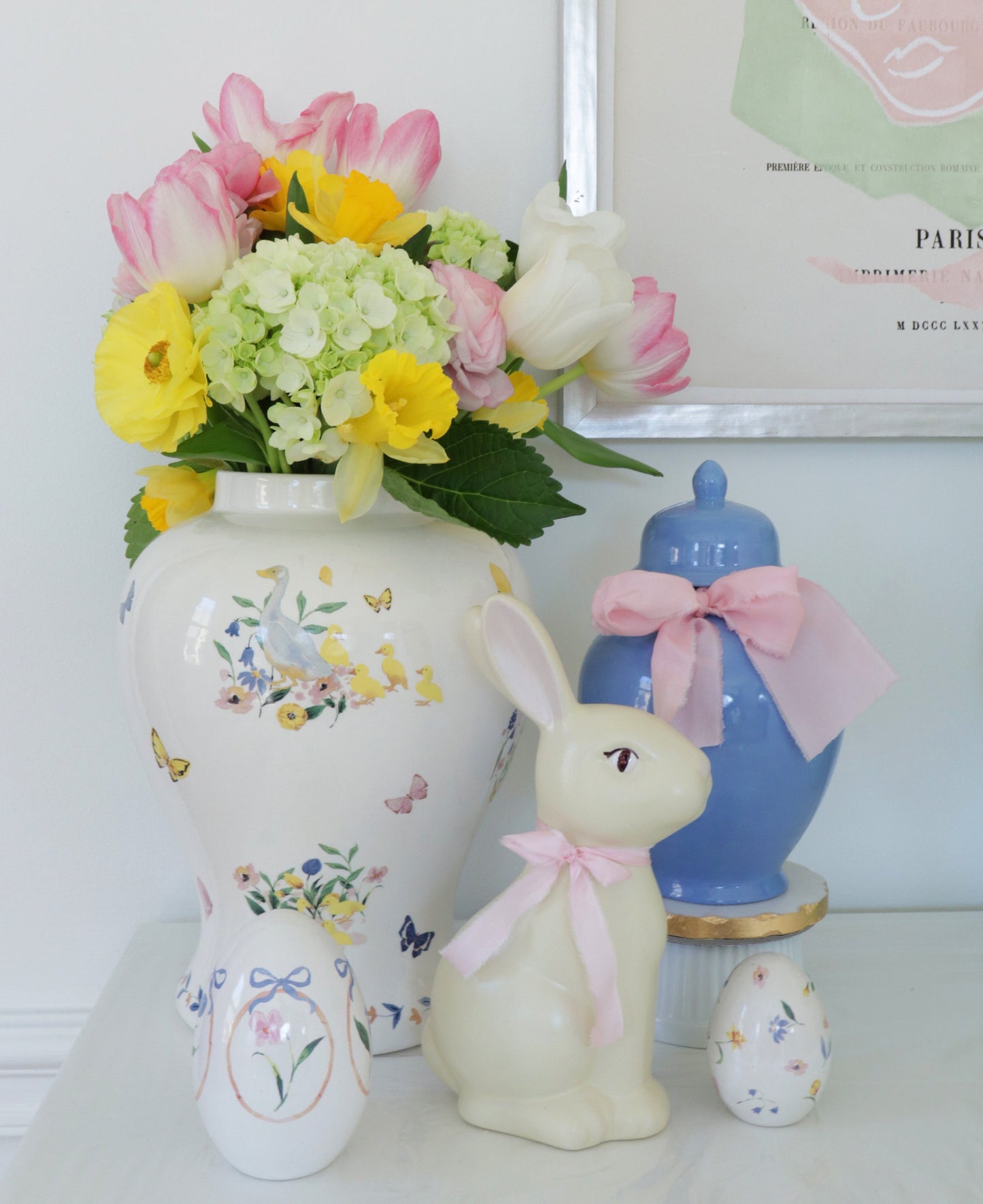French Blue Ginger Jars