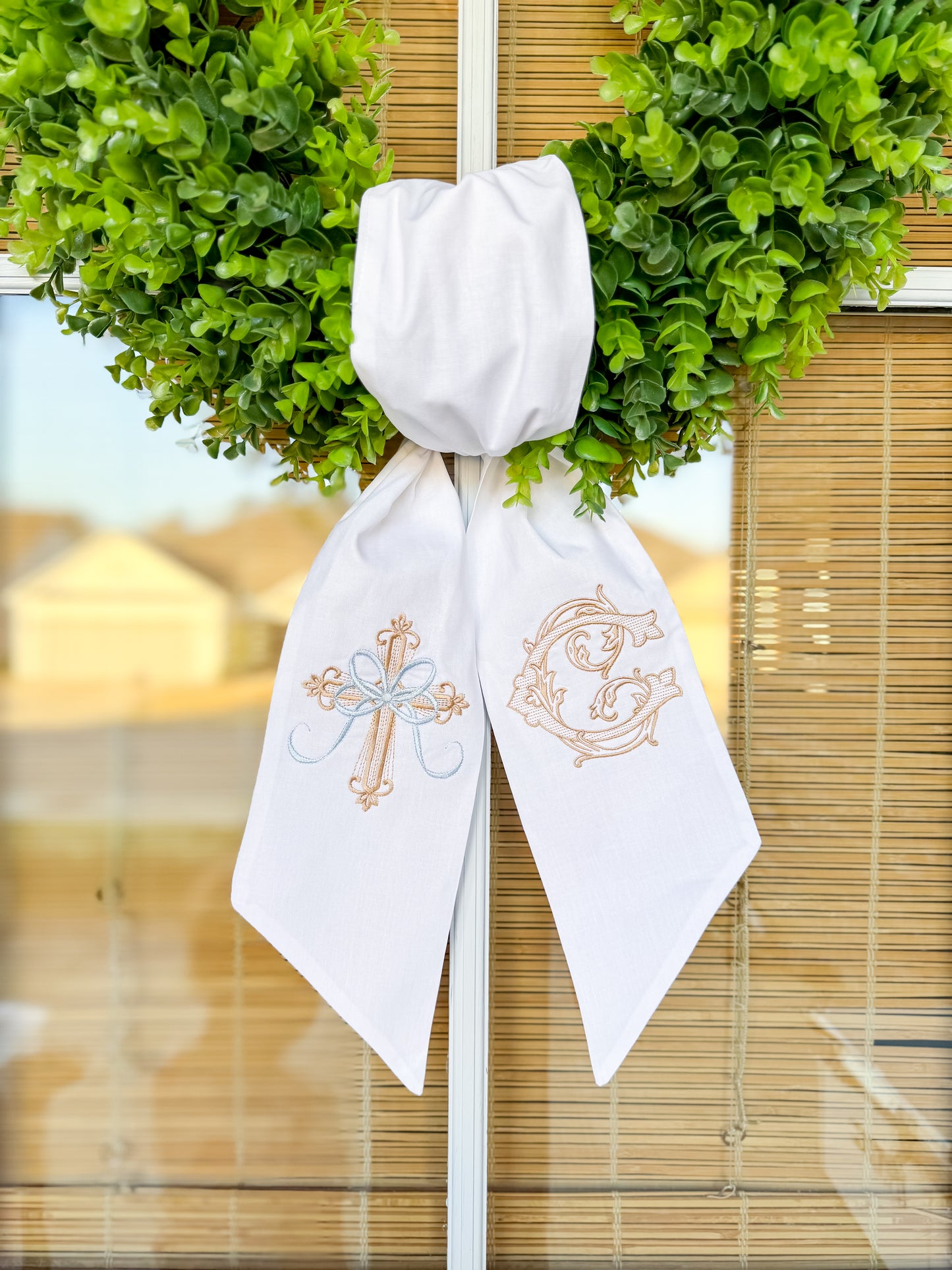 Cotton Wreath Sash