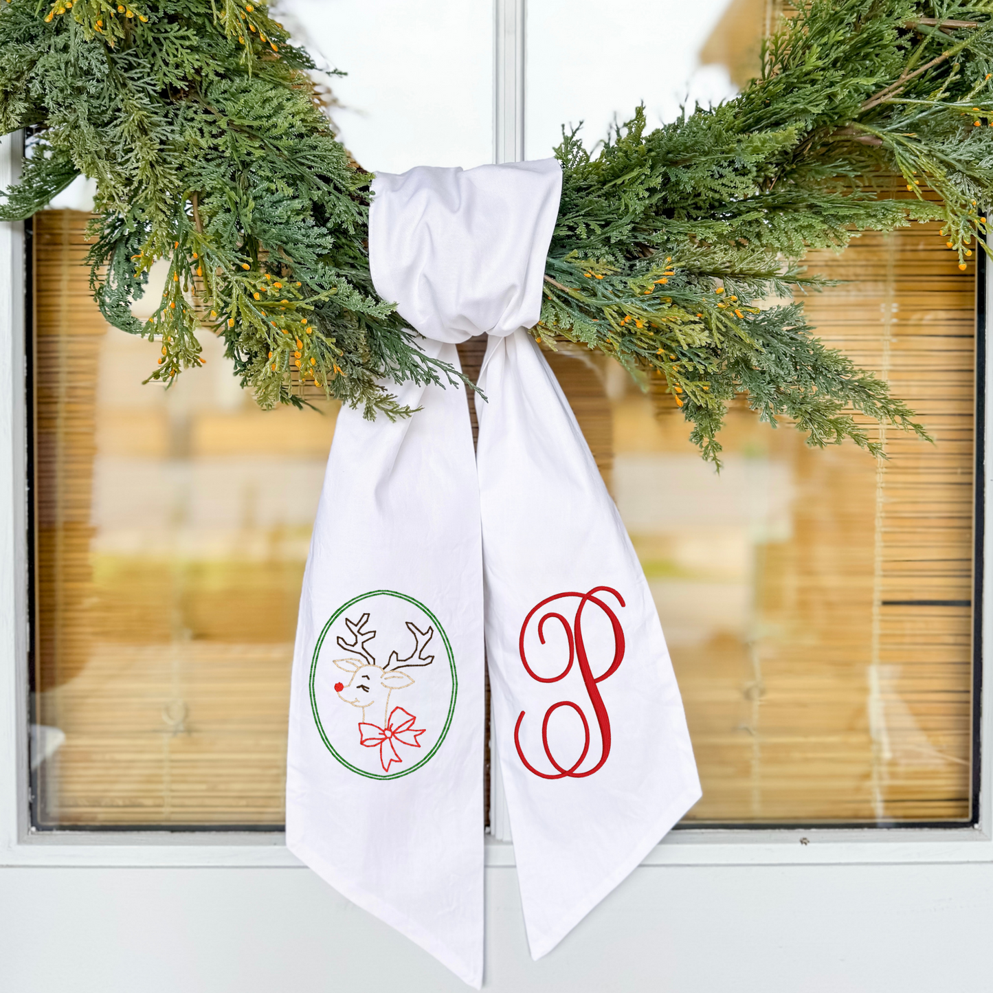 Christmas Wreath Sash