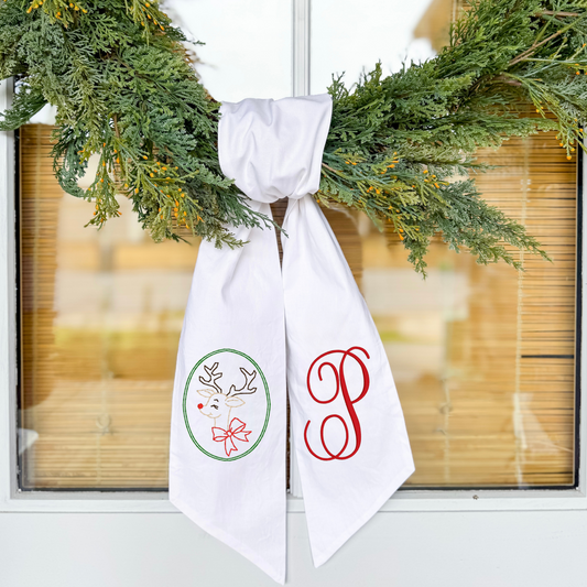Christmas Wreath Sash