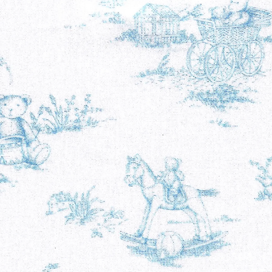 Teddy Bear Toile Blue