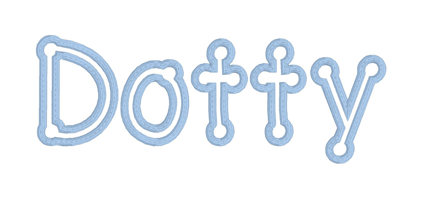 The Dotty Font - Applique