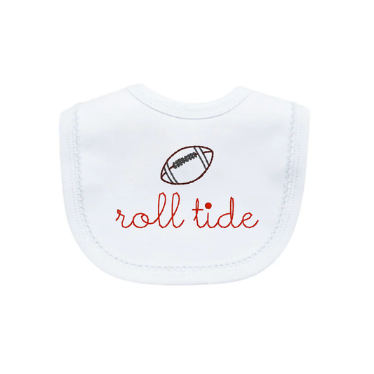 White w/ White Picot Trim Bib