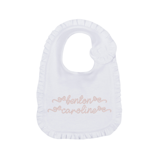 White Ruffle Bib
