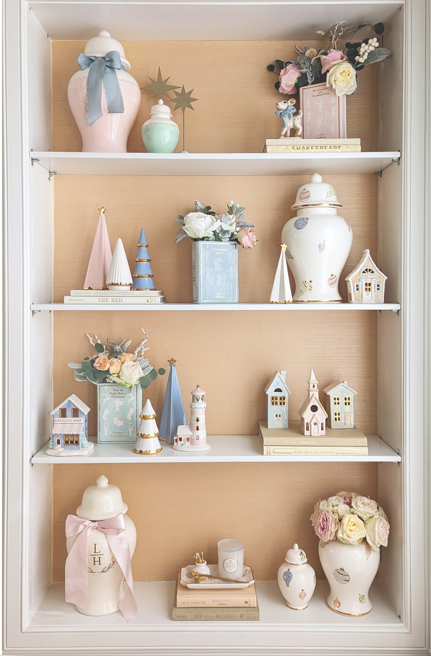 Pastel Baubles Ginger Jars with 22K Gold Accents